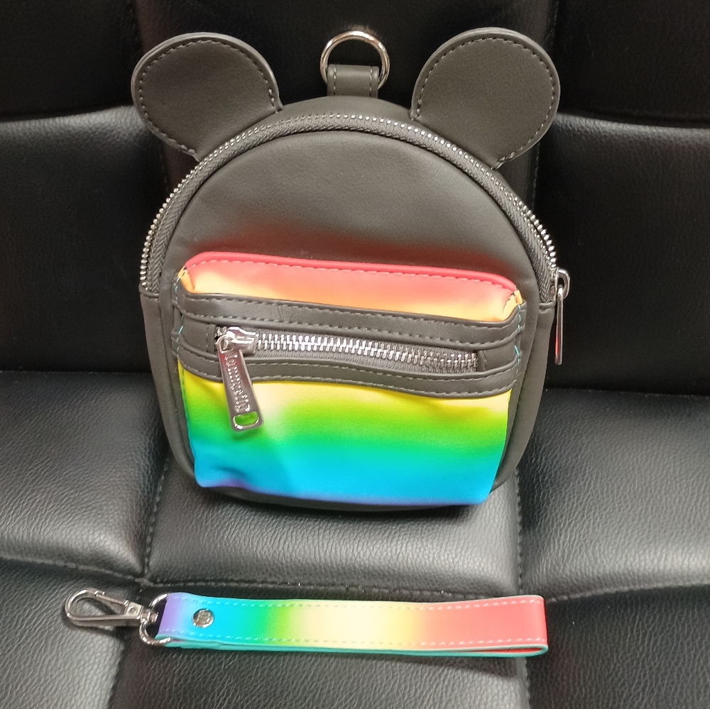 LOUNGEFLY Mickey Mouse Pride Wristlet Belt bag - Picture 3 of 4